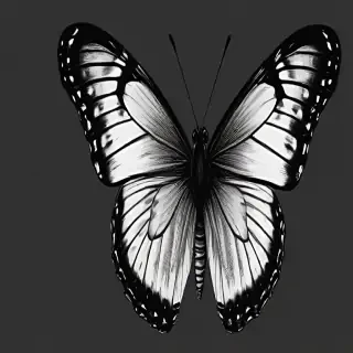 butterfly png black and white