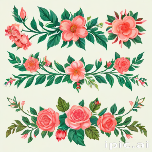 floral borders clipart