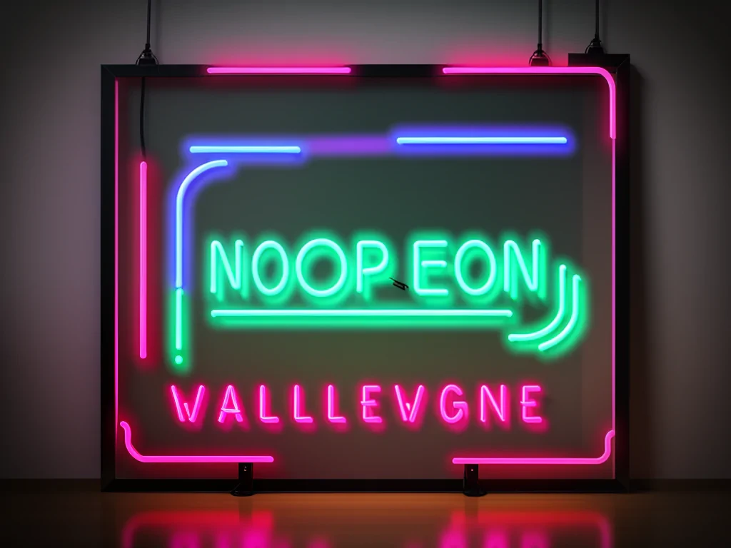 neon sign mockup
