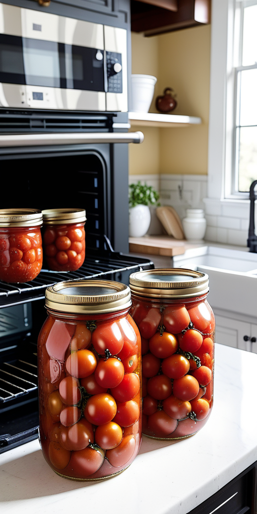 canning tomatoes in the oven