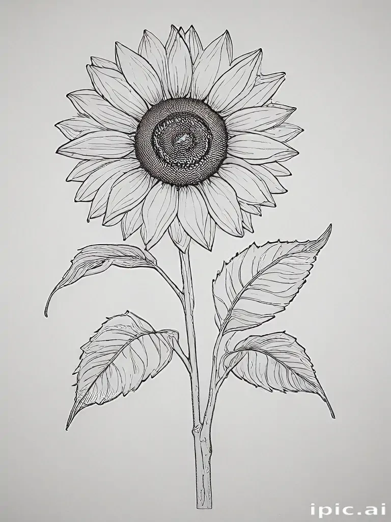 sunflower outline