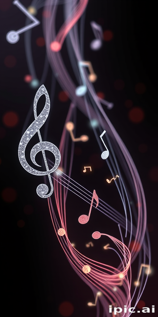 transparent music notes