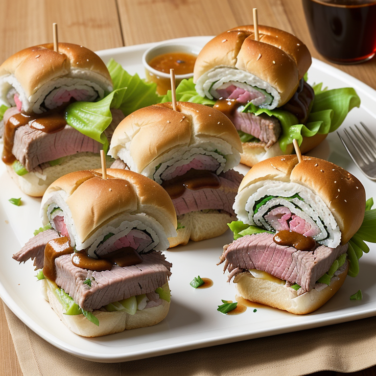 hawaiian roll roast beef sliders with au jus