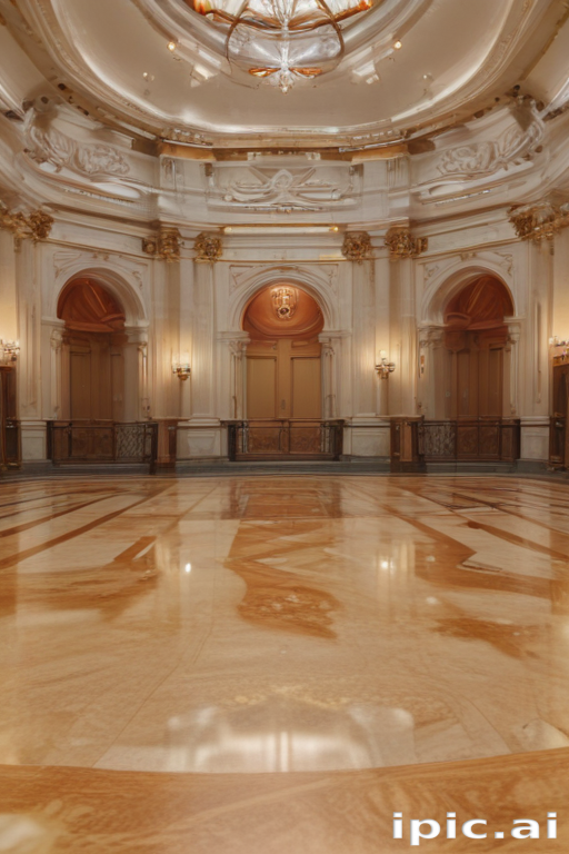 Elegant Interior of a Grand Hall with Stunning Architectural Details