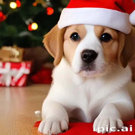 christmas dog wallpaper cute