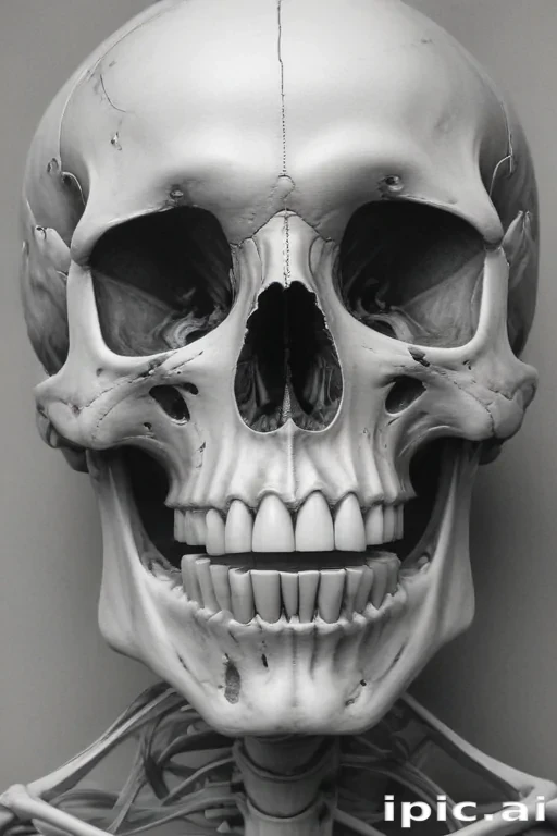 creative skeleton drawing art
