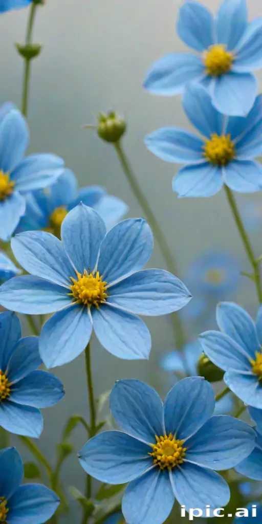 blue flowers transparent