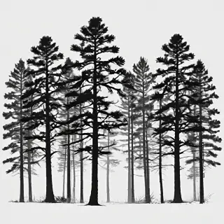 pine tree silhouette png