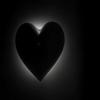 heart with black background