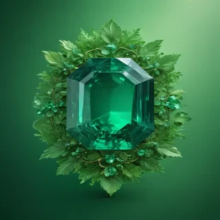 emerald green background