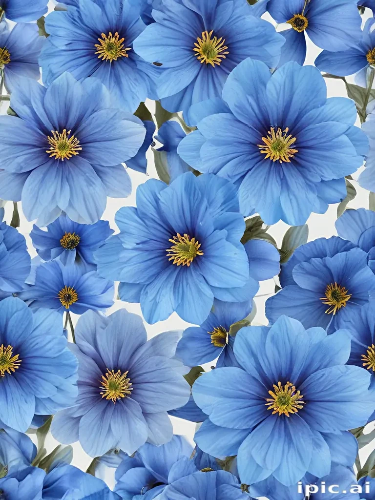 blue flowers transparent
