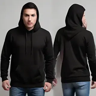 black hoodie mockup