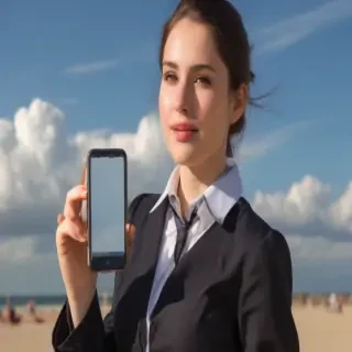 holding a phone