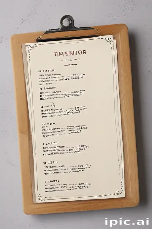 menu mock up
