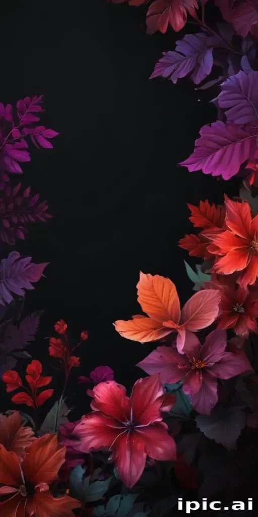 Vibrant Floral Arrangements Against a Deep Black Background Creating ...