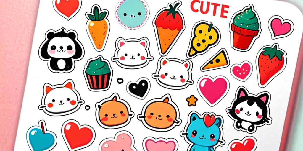 cute stickers transparent