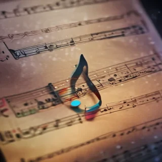 transparent music notes