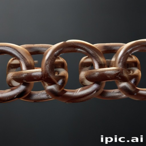 Close-Up View of a Strong, Interlinked Chain Against a Dark Background