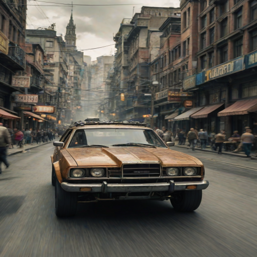 "xuer Asgard City,Diesel punk, diesel punk style,motion blur,going really fast masterpiece,deep focus,
