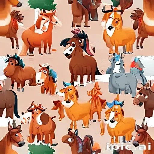 horses cartoon