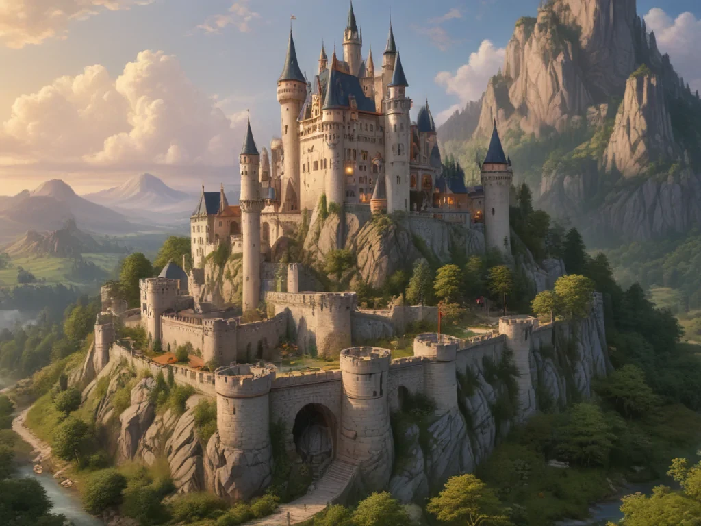 cartoon of castle
