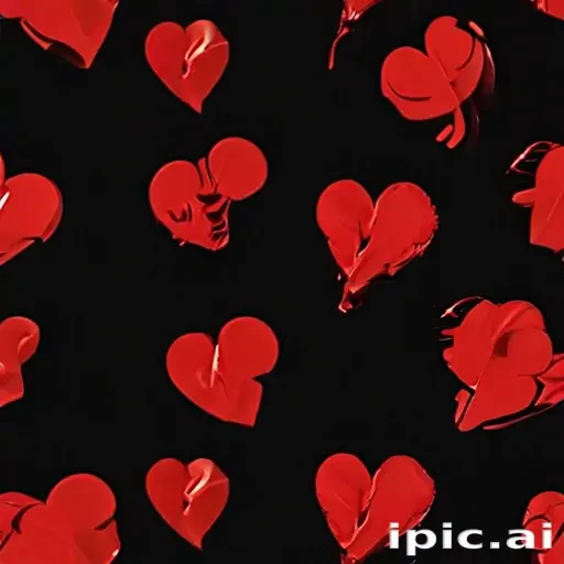 broken heart black background