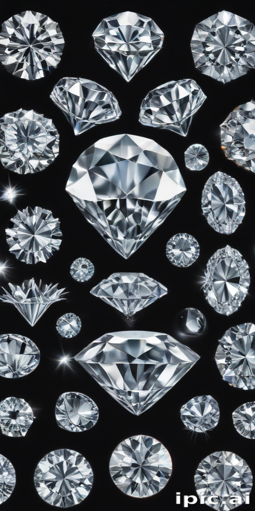 A Stunning Collection of Various Brilliantly Cut Diamonds on Black ...