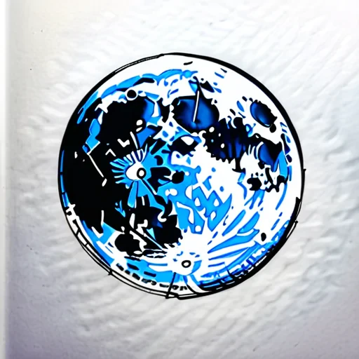 the moon sketch