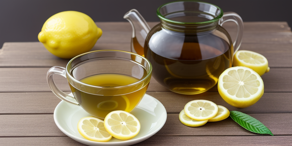 green tea and lemon and honey