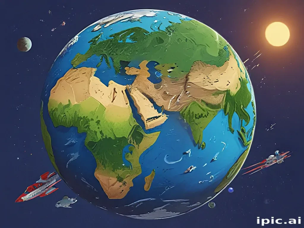 cartoon picture of planet earth