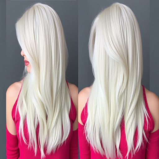 Icy platinum blonde hair is the canvas for the avant-garde "Frosted Crystal" style