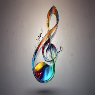 transparent music note