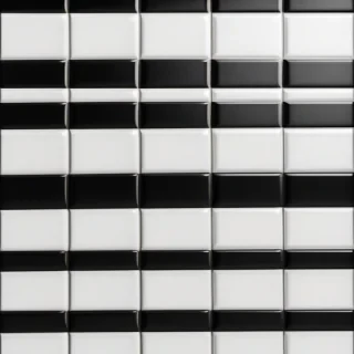 black and white checkered background