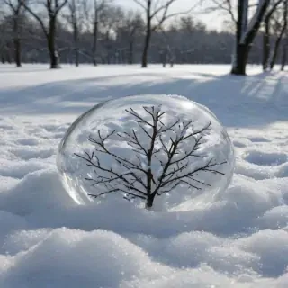 transparent snow