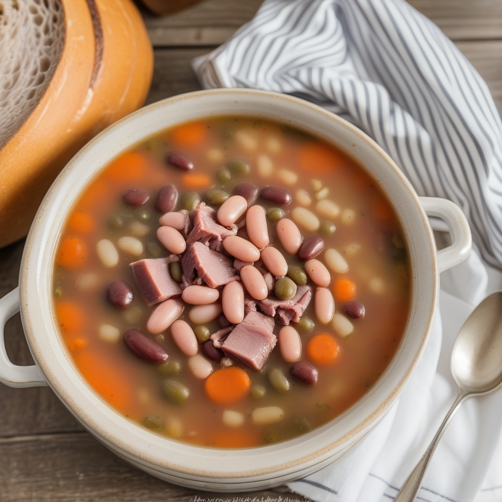 canning ham and bean soup