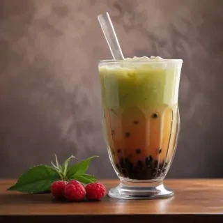 aesthetic boba tea background