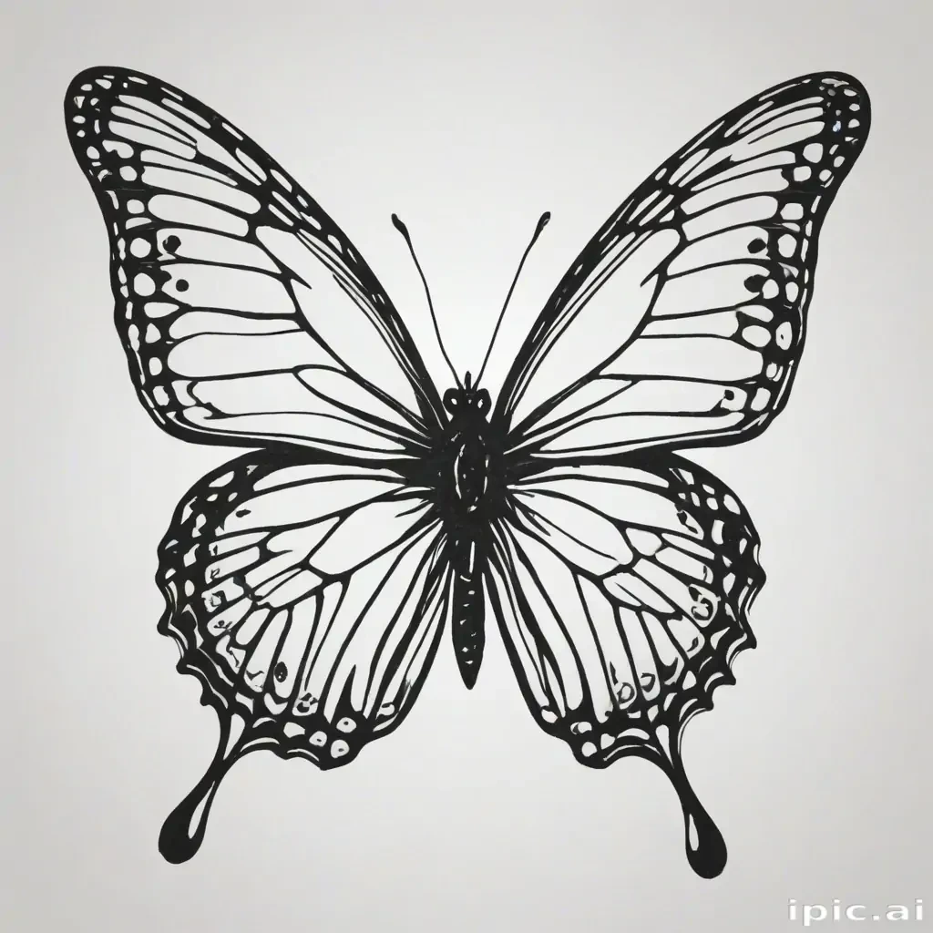 black butterfly outline