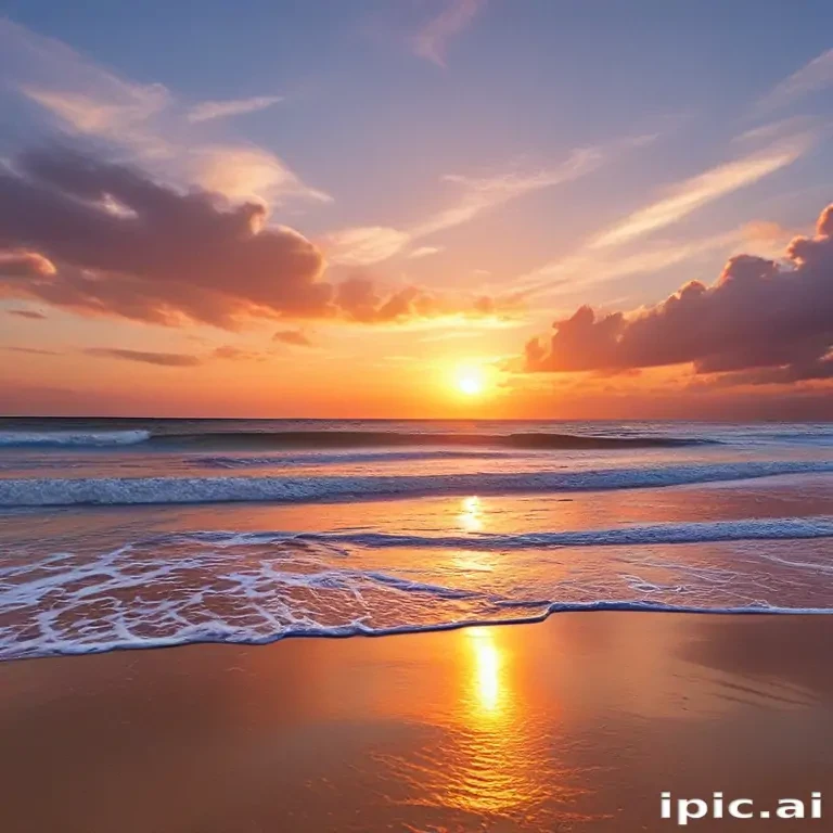 beach background sunset
