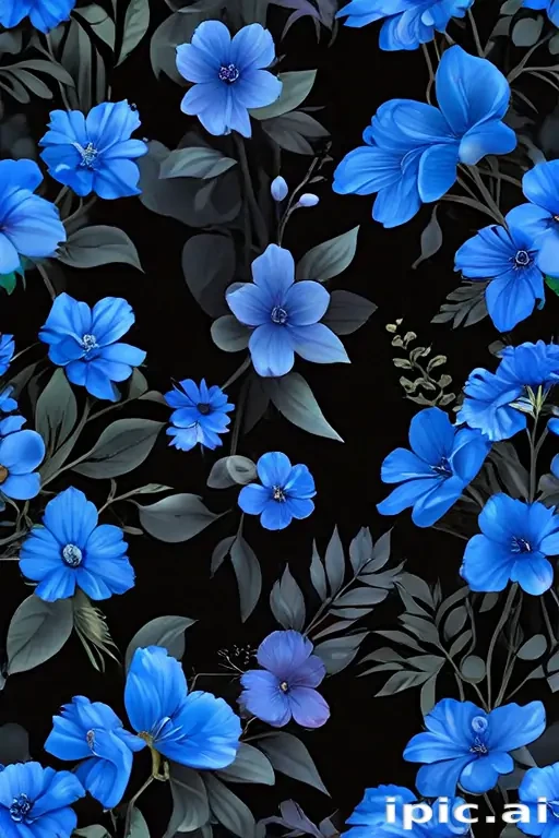 transparent blue flowers
