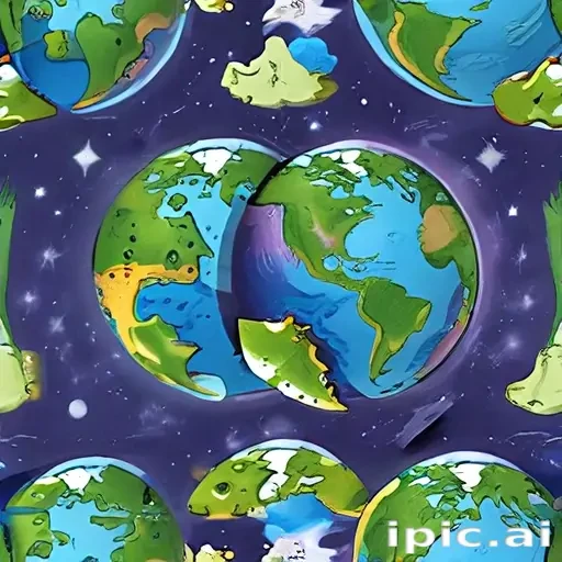 cartoon picture of the planet earth