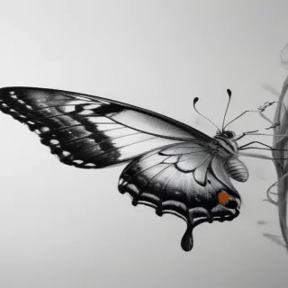 butterfly png black and white