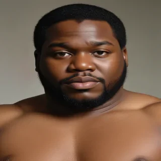 black fat man