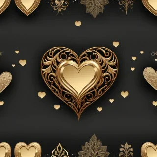 gold heart wallpaper