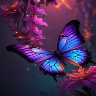 neon butterfly wallpaper