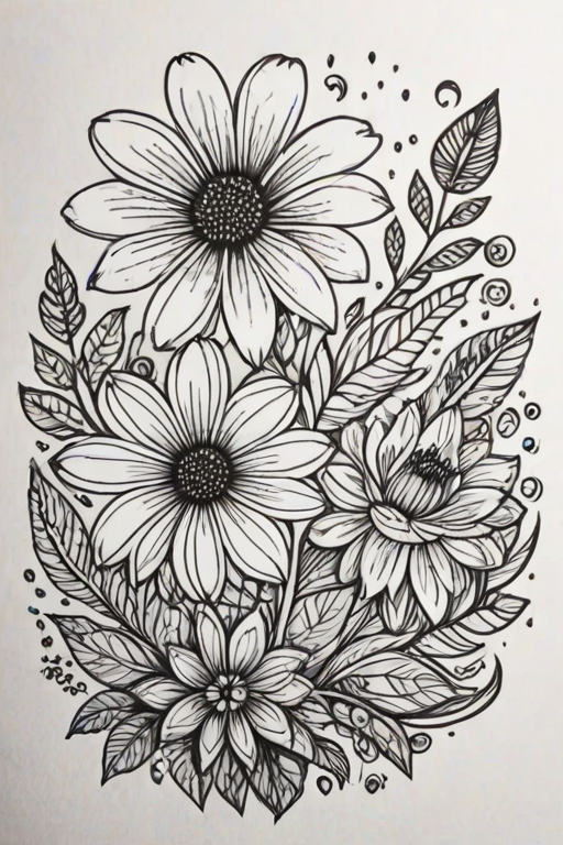flower doodle art