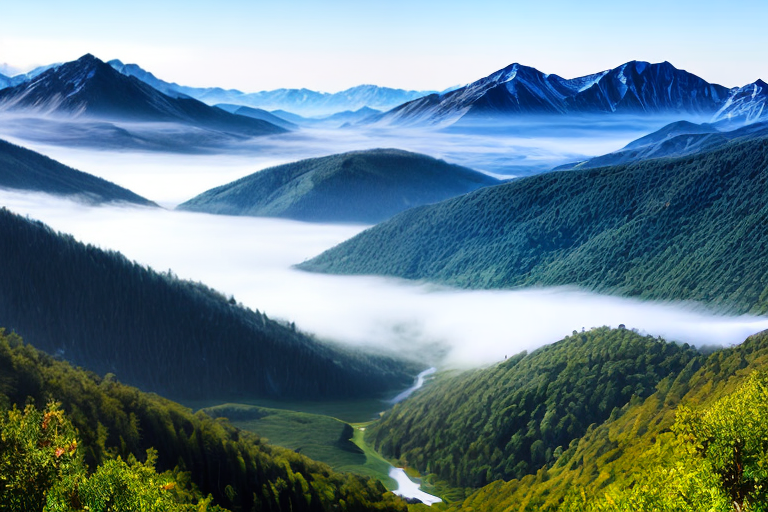 Foggy mountains
