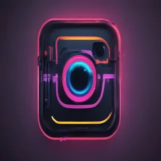 neon instagram logo