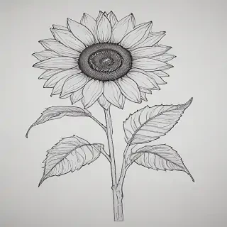 sunflower outline