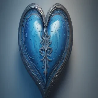 blue heart wallpaper