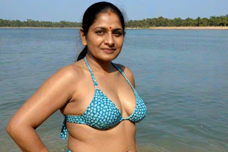 indian aunty in bikini